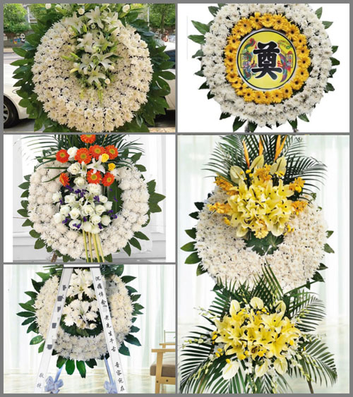 山东青岛即墨市段泊岚镇大吕戈庄二村花圈速递